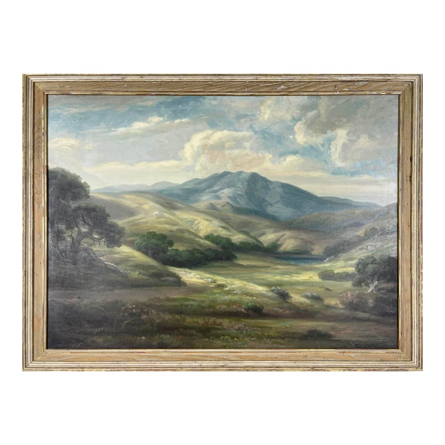 Early 20th Century Palo Alto Foothills Landscape Oil Painting by Bruce Nelson For Sale