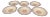 Mid 20th Century 22 Karat Gold Serving Bowls- Set of 6 For Sale
