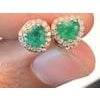 0.73 cts Natural emerald and 0.73 cts diamond earrings in 18k gold For Sale - Image 16 of 18