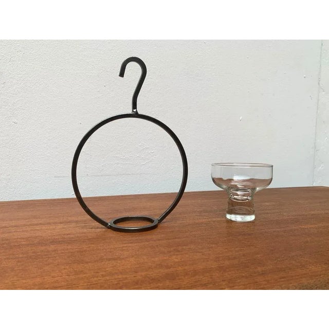 Mid-Century Danish Metal and Glass Candleholder, 1960s For Sale - Image 11 of 12