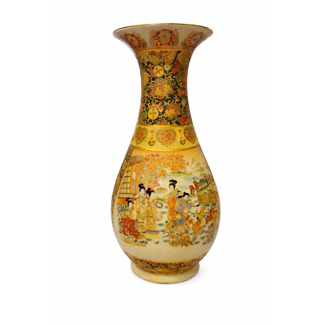 Vintage Large-Scale Chinese Moriage Vase – Hollywood Regency Chinoiserie Style, 24.5” For Sale - Image 10 of 10