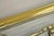 Vintage Hollywood Regency Mastercraft Style Brass Glass Console Sofa Hall Table For Sale - Image 10 of 12
