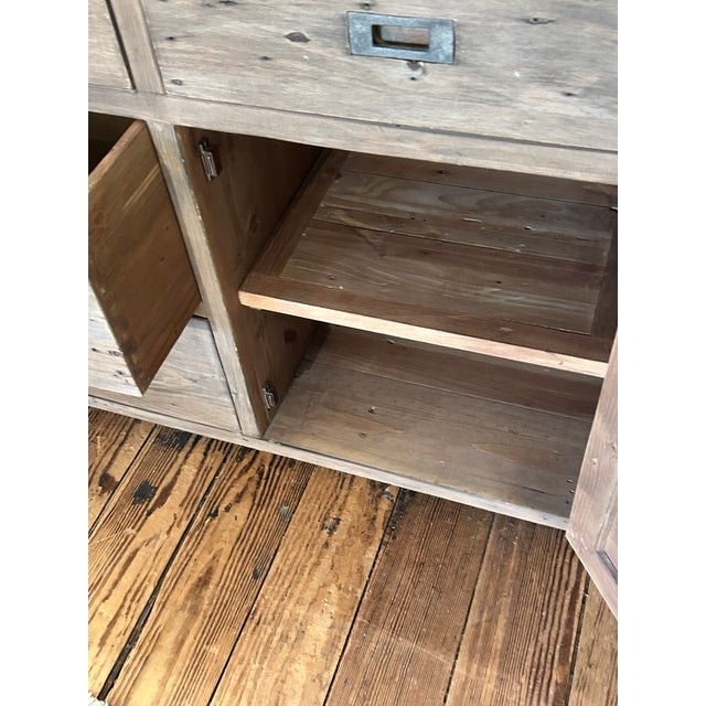Rustic Campaign Style Reclaimed Wood Sideboard Cabinet For Sale - Image 10 of 12