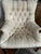 2000 - 2009 Stickley Leopold’s Tufted Chair & Ottoman Set in Cherry Wood With Antiqued Nailhead Trim For Sale - Image 5 of 10
