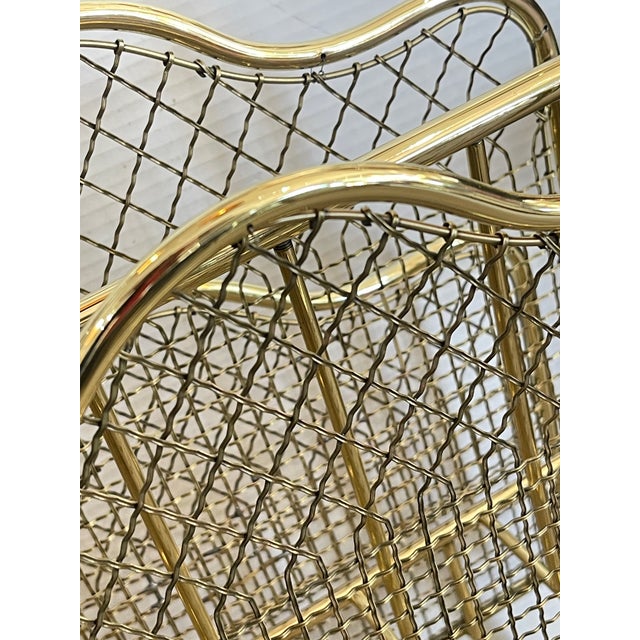 Neoclassical Brass Magazine Rack French, Maison Jansen, Rare C.1920s For Sale In West Palm - Image 6 of 14