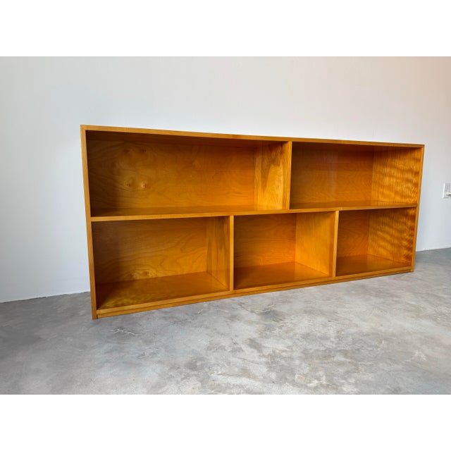 Vintage Solid Birch Wood Bookcase Shelf For Sale - Image 4 of 12