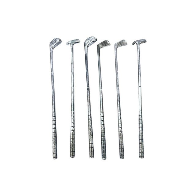 Marquis Waterford Crystal Golf Bag Holder W/ 6 Silver-Plated Golf Club Stirrers Made in Germany For Sale - Image 10 of 12