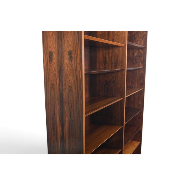 Mid 20th Century Mid 20th Century Carlo Jensen Double Rosewood Bookcase by Hundevad + Co #2 For Sale - Image 5 of 9