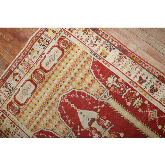 Zabihi Collection Early 20th Century Column Scroll Turkish Prayer Rug For Sale - Image 4 of 6