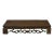 7.5" Light Brown Feather Pattern Rectangular Wood Display Stand Riser For Sale