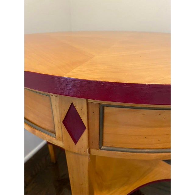 Italianate Custom Made Hickory Chair Co Golden Oak Side Table Chairish