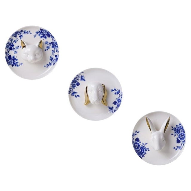 Delfts Blue 3D Animal Figures Wall Plates from Heinen Delfts Blauw, 2026, Set of 3 For Sale - Image 6 of 6