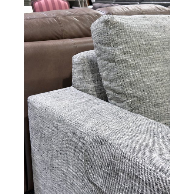 Early 21st Century Ethan Allen Conway Greige Chaise Sectional Sofa For Sale - Image 5 of 10