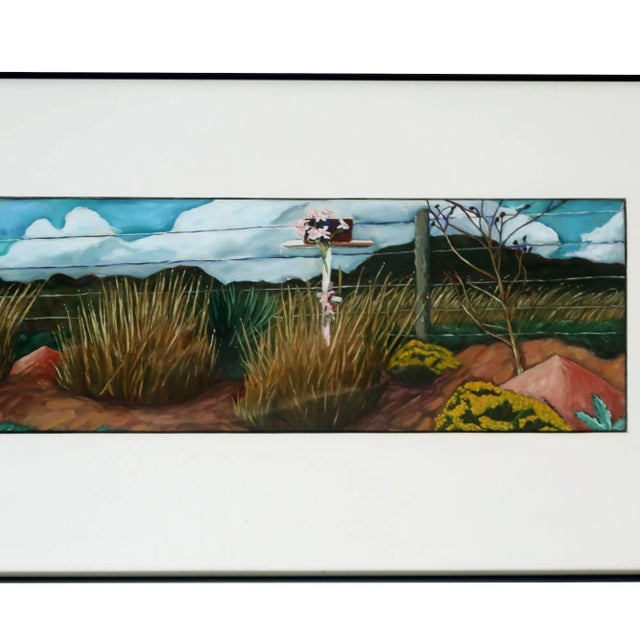 Margaret McGee "Wildflowers/Las Vegas" Oil on Paper 1989 For Sale - Image 4 of 8