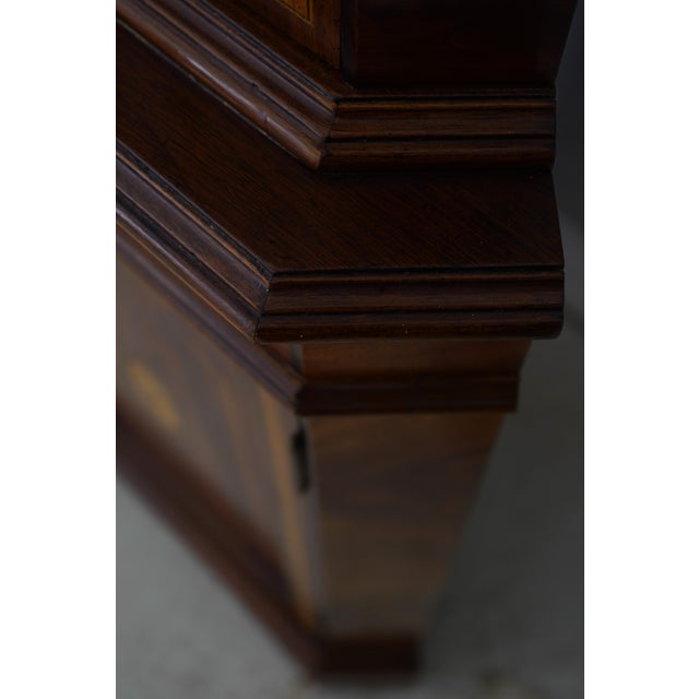 English Made Mahogany Inlaid Corner Cabinet For Sale - Image 12 of 17
