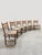 This beautiful set of six vintage teak dining chairs with papercord seats perfectly complements the contemporary Wabi-Sabi...