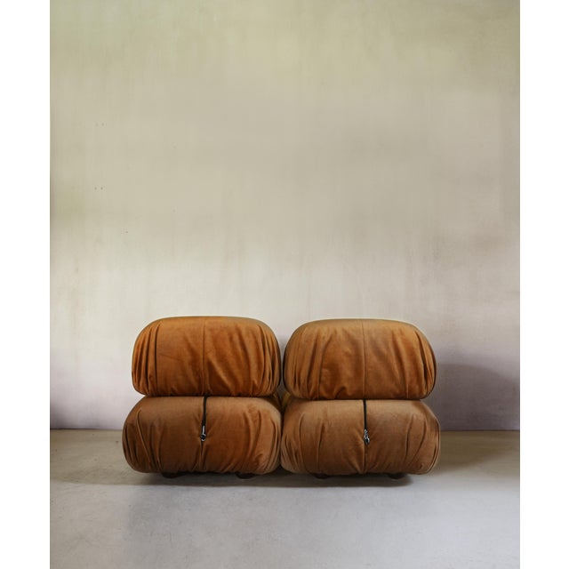 Mario Bellini Vintage Camaleonda Armchairs by Mario Bellini for B&B Italia / C&B Italia, 1970s, Set of 2 For Sale - Image 4 of 10