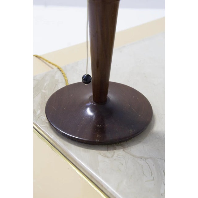 1950s Mid-Century Italian Table Lamp in Wood, 1950s For Sale - Image 5 of 7
