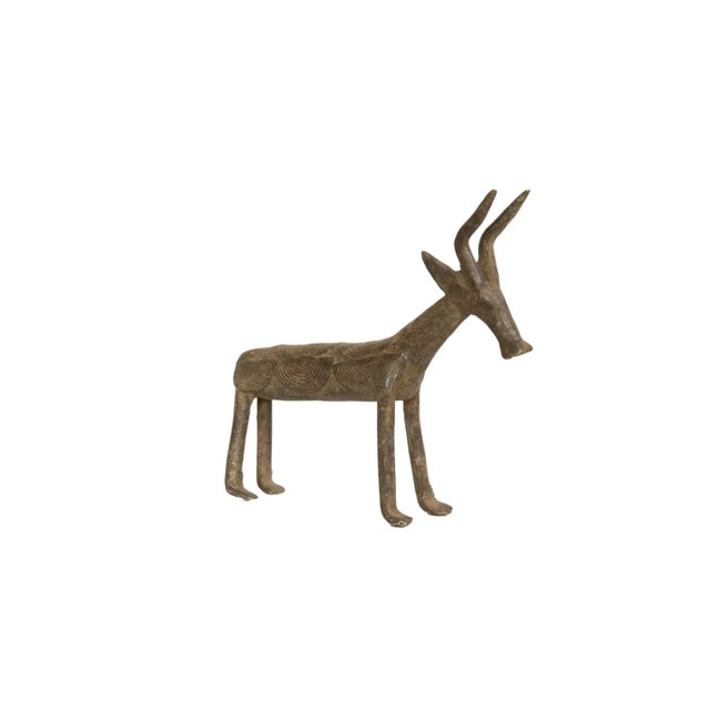 Vintage African Bronze Antelope For Sale In New York - Image 6 of 6