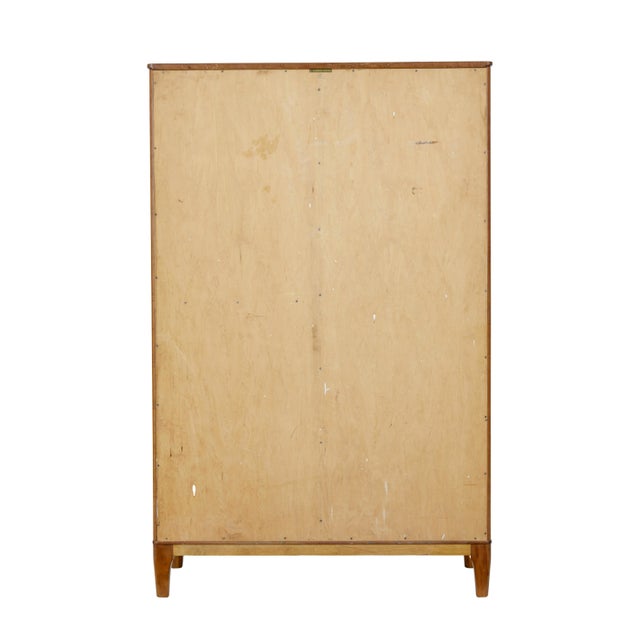 Mid-Century Birch Wardrobe by Oscar Nilsson for Nordiska Kompaniet, 1939 For Sale - Image 4 of 14