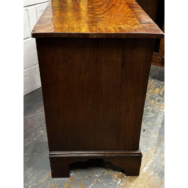 Georgian Walnut and Mahogany Chest of Drawers For Sale - Image 10 of 16