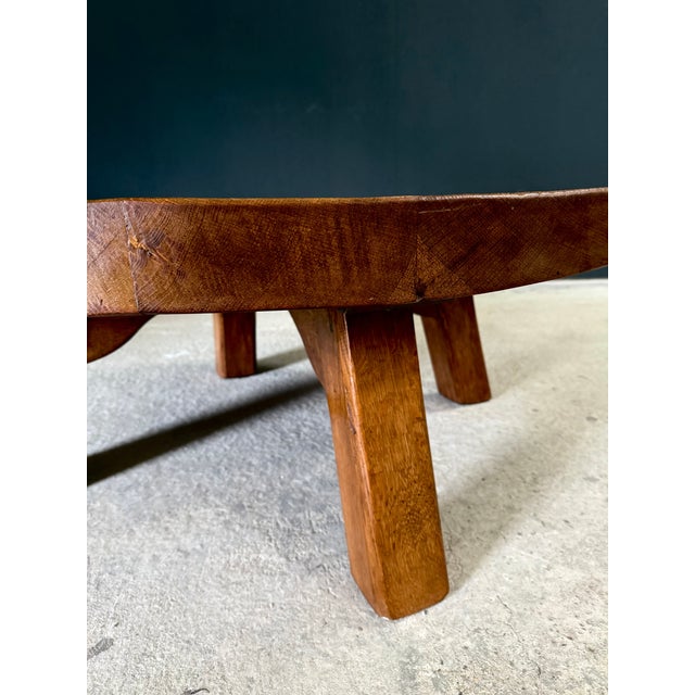 Brutalist Oak Coffee Table, Belgium, 1960s For Sale - Image 14 of 18