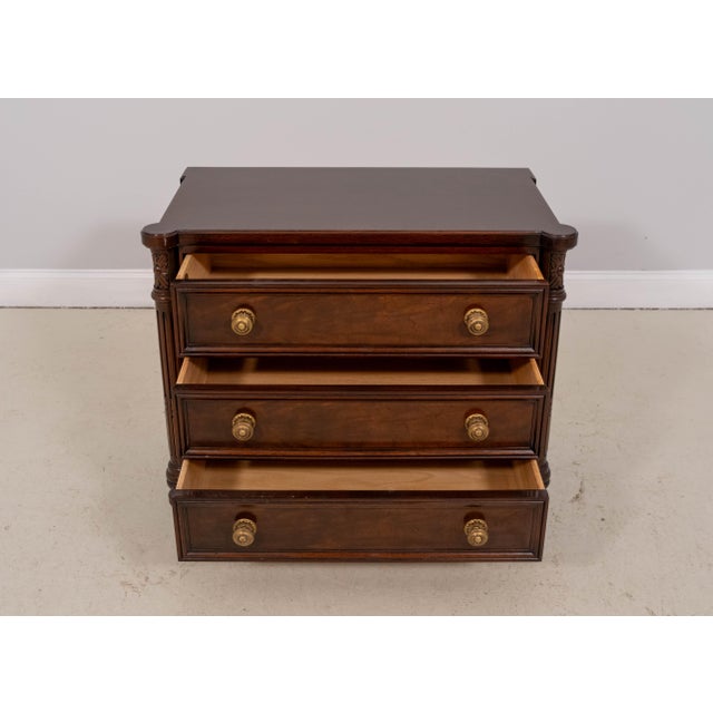 French Karges Louis XVI Mahogany Three-Drawer Accent Chest Nightstand For Sale - Image 3 of 17