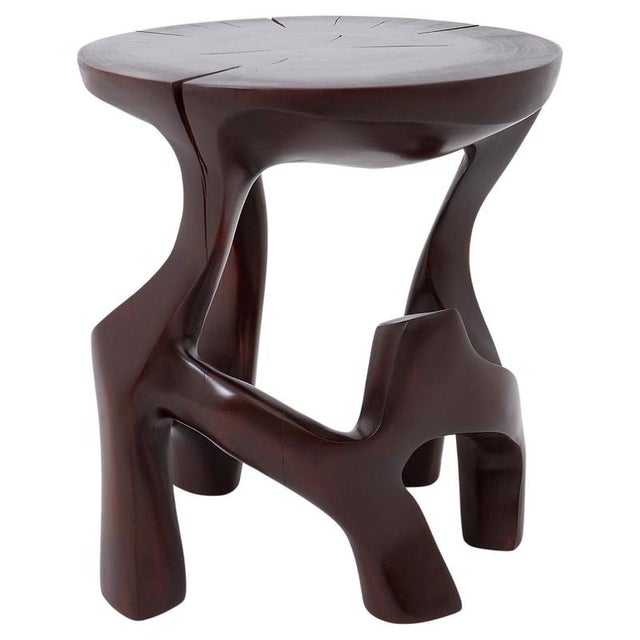 Wooden Sculptural Side Table by Logniture For Sale - Image 14 of 14