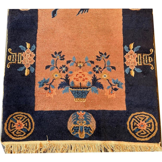 Antique Art Deco Chinese Rug Circa 1920 - 3' X 6' For Sale In Los Angeles - Image 6 of 8