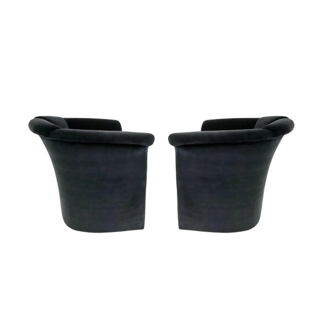 Milo Baughman Milo Baughman Postmodern Club Chairs - A Pair For Sale - Image 4 of 9