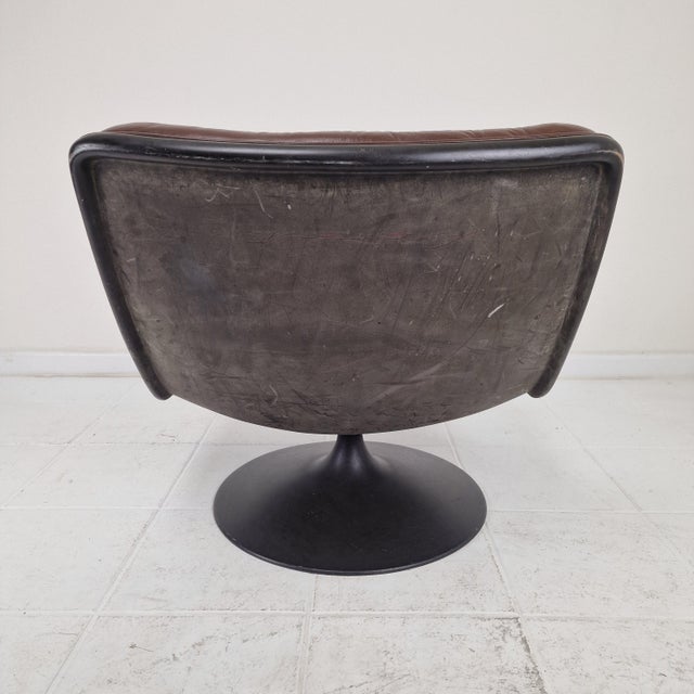 Brown 975 Swivel Chair by Geoffrey Harcourt for Artifort, 1980s For Sale - Image 8 of 18