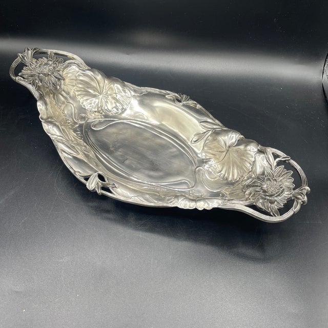 Incredible pairpoint quadruple plate lotus serving dish.. Could be for bread, business cards! What ever needs to be...