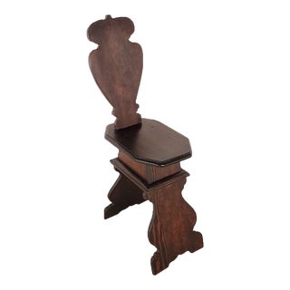 Vintage Italian Baroque Style Hall Chair, Italy Circa 1950 For Sale