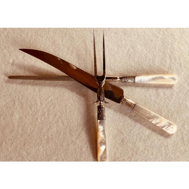 American Belle Époque Elegance: Three-Piece Carving Set For Sale - Image 11 of 12