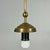 Art Deco Marbled Opaline Glass and Brass Pendant Light, Germany, 1930s For Sale - Image 6 of 18