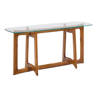 Adrian Pearsall for Craft Associates Mid Century Sculptural Walnut Console Table For Sale