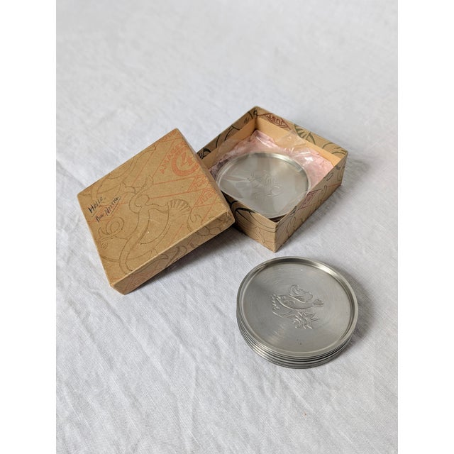 Engraved Pewter Glass Coasters by Just Andersen, 1930s, Set of 12 For Sale - Image 12 of 16