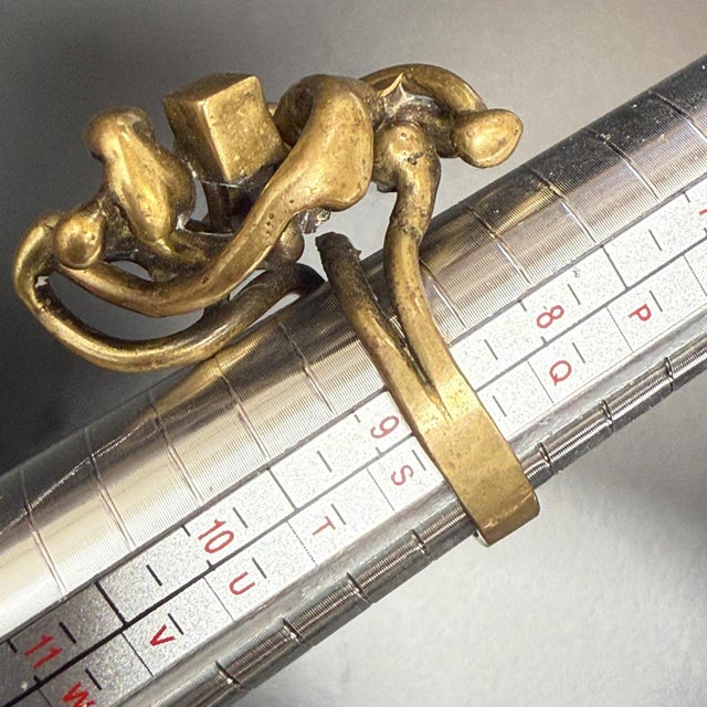 1970s 1970s Brutalist Biomorphic Brass Ring Attribution Jack Boyd For Sale - Image 5 of 11