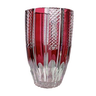 Crystal Vase from Val Saint Lambert, 1950s For Sale