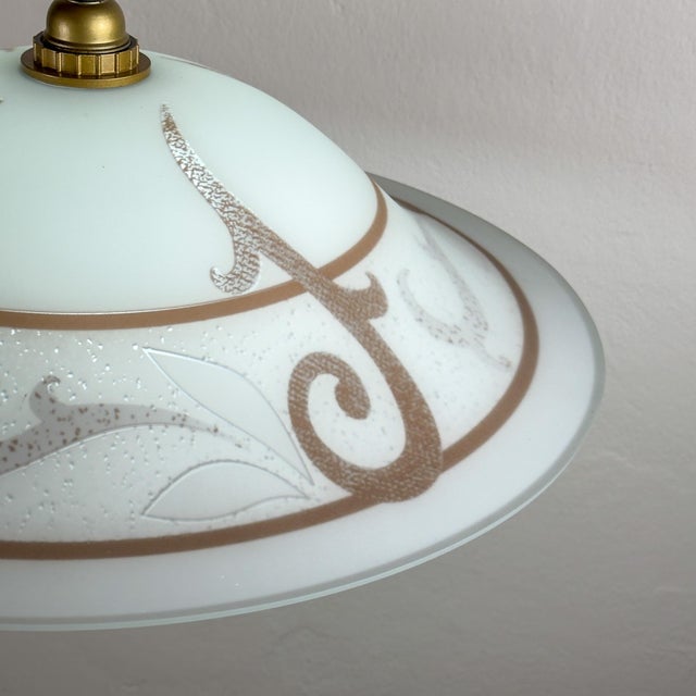 Vintage Glass Pendant Lamp, Italy, 1970s For Sale - Image 9 of 18