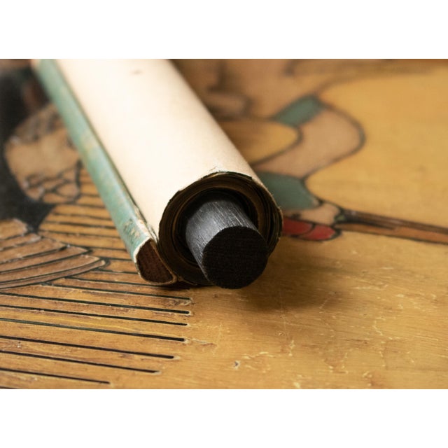 Two of Seven Lucky Gods "Ebisu and Daikoku", Early Showa Japanese Printed Scroll For Sale - Image 14 of 18