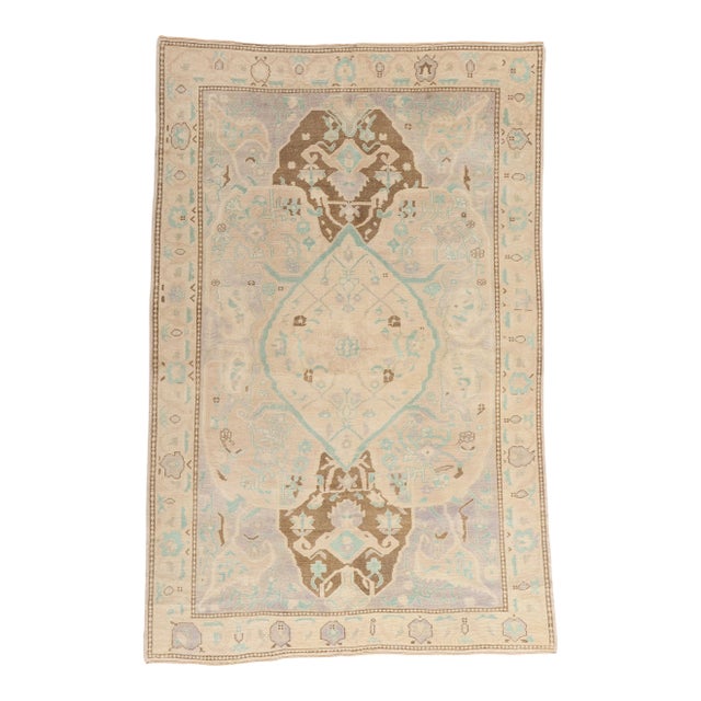 Vintage Turkish Oushak Rug, 05'08 X 08'07 For Sale