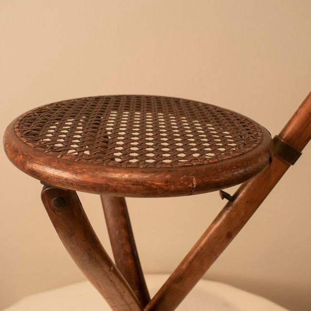 Wood Vienna Folding Stool from Gebrüder Thonet, 1850 For Sale - Image 7 of 18