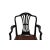 C. Early 20th Century Georgian style mahogany armchair w/leather upholstered seat and brass nailhead trim
