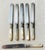 Art Nouveau Six Mother-of-Pearl & Silver Dinner Knives — Landers, Frary & Clark Aetna Works — American Edwardian Table, C. 1900–1915 For Sale - Image 3 of 17