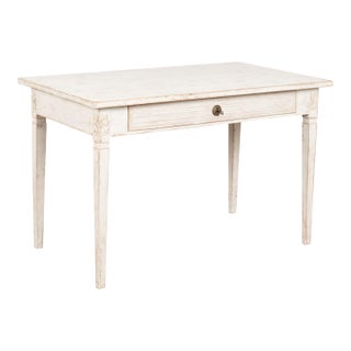 19th Century Swedish White Painted Desk or Side Table For Sale