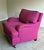 Late 20th Century Baker Furniture Fuchsia Lounge Chair & Ottoman For Sale In Charlotte - Image 6 of 12