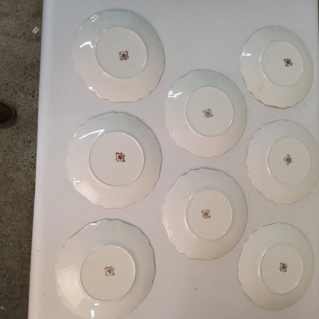 Johnson Brothers 1940s Johnson Brothers Ironstone Salad/Dessert Plates- Set of 8 For Sale - Image 4 of 4
