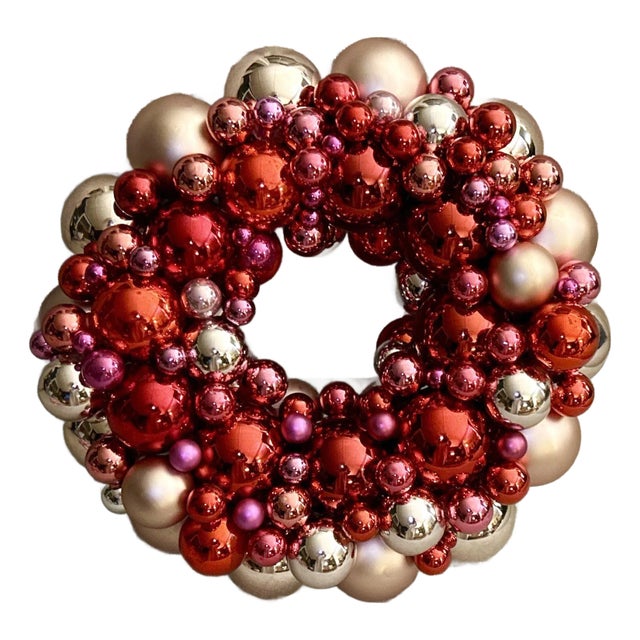 Valentine’s Day Vintage Glass Ornament Wreath For Sale