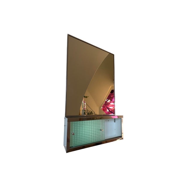 Vintage Mid Century Modern 1950s Metal Medicine Cabinet Bathroom Vanity Restored For Sale - Image 11 of 11
